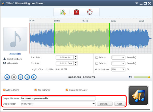 Xilisoft iPhone Ringtone Maker, make iPhone ringtone